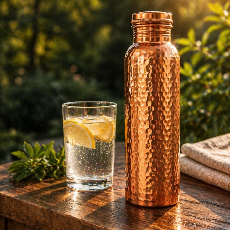 Borraccia in Rame – Azero™ | Acqua Purificata Naturalmente, Senza Plastica